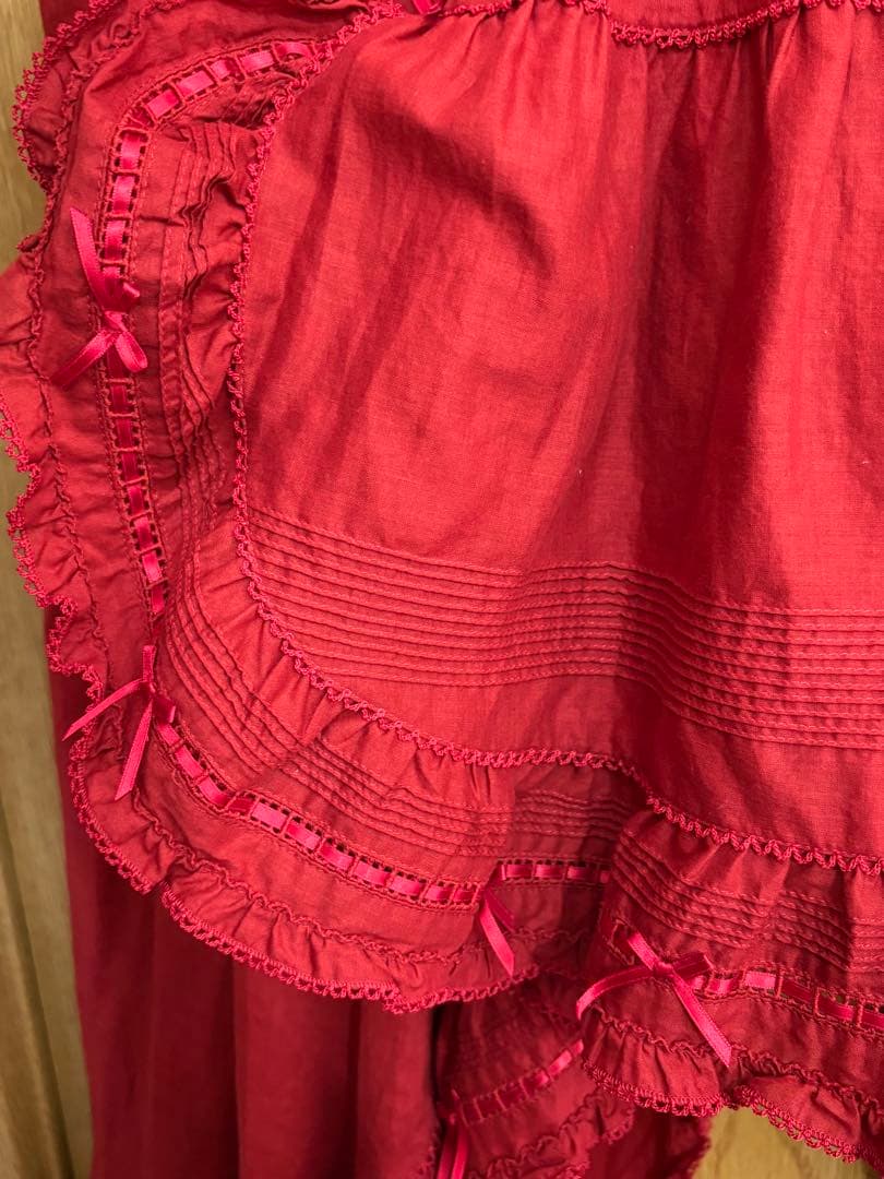 ピンクハウス タブリエ 未使用タグ付き　赤