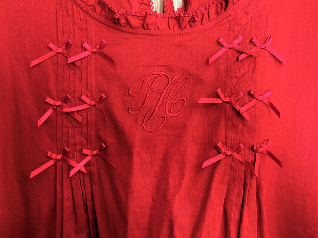 ピンクハウス タブリエ 未使用タグ付き　赤