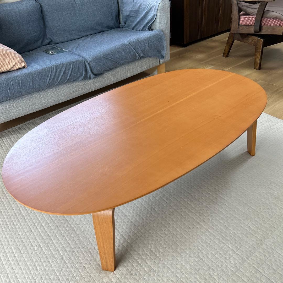無印良品　MUJI 木製楕円形　テーブル こたつ
