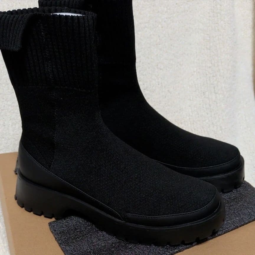 emmi ブラック eco ニットブーツ　24.5