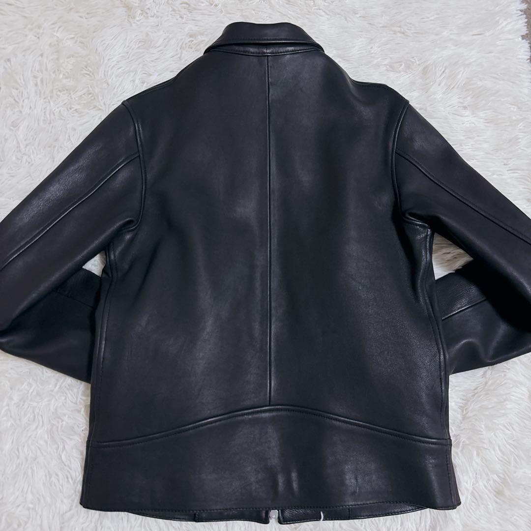 【極美品】EDIFICE レザージャケット ラムレザー 羊革 Mサイズ