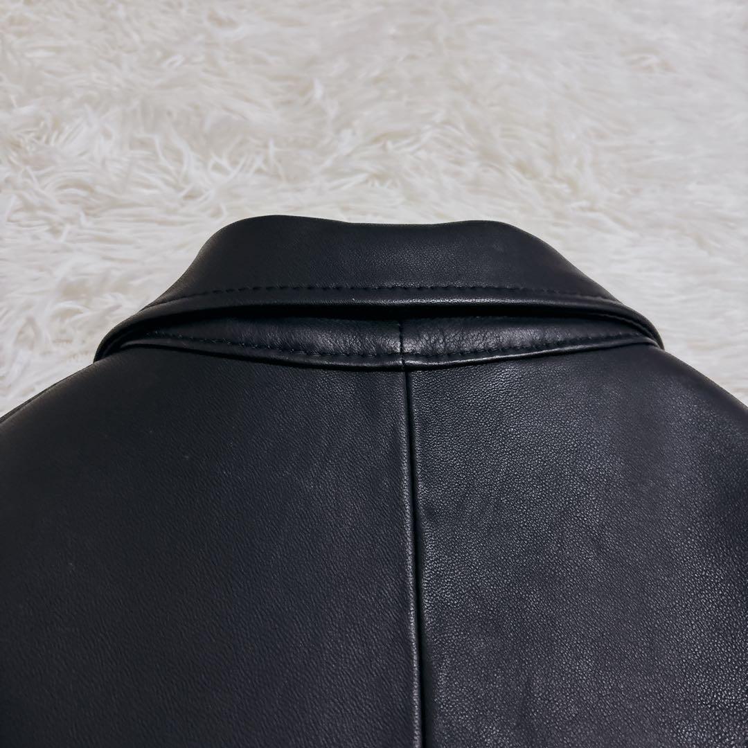 【極美品】EDIFICE レザージャケット ラムレザー 羊革 Mサイズ