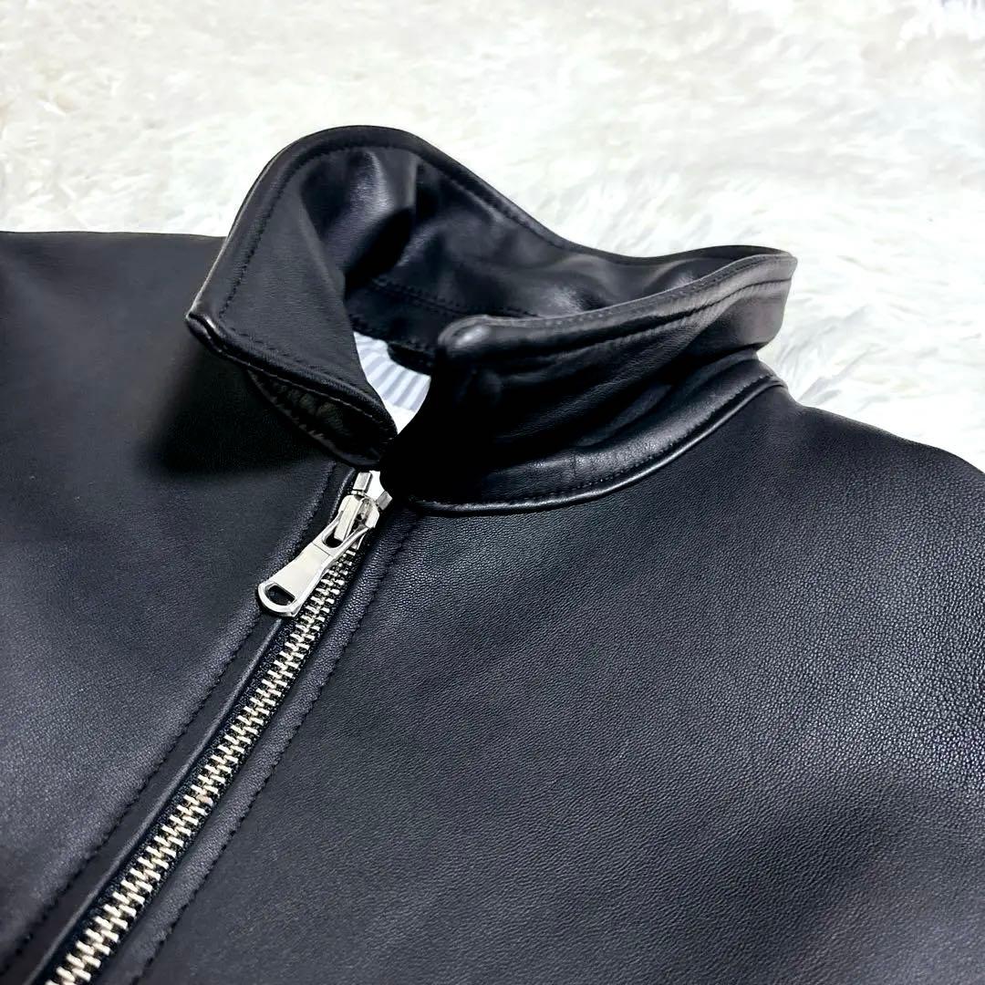 【極美品】EDIFICE レザージャケット ラムレザー 羊革 Mサイズ