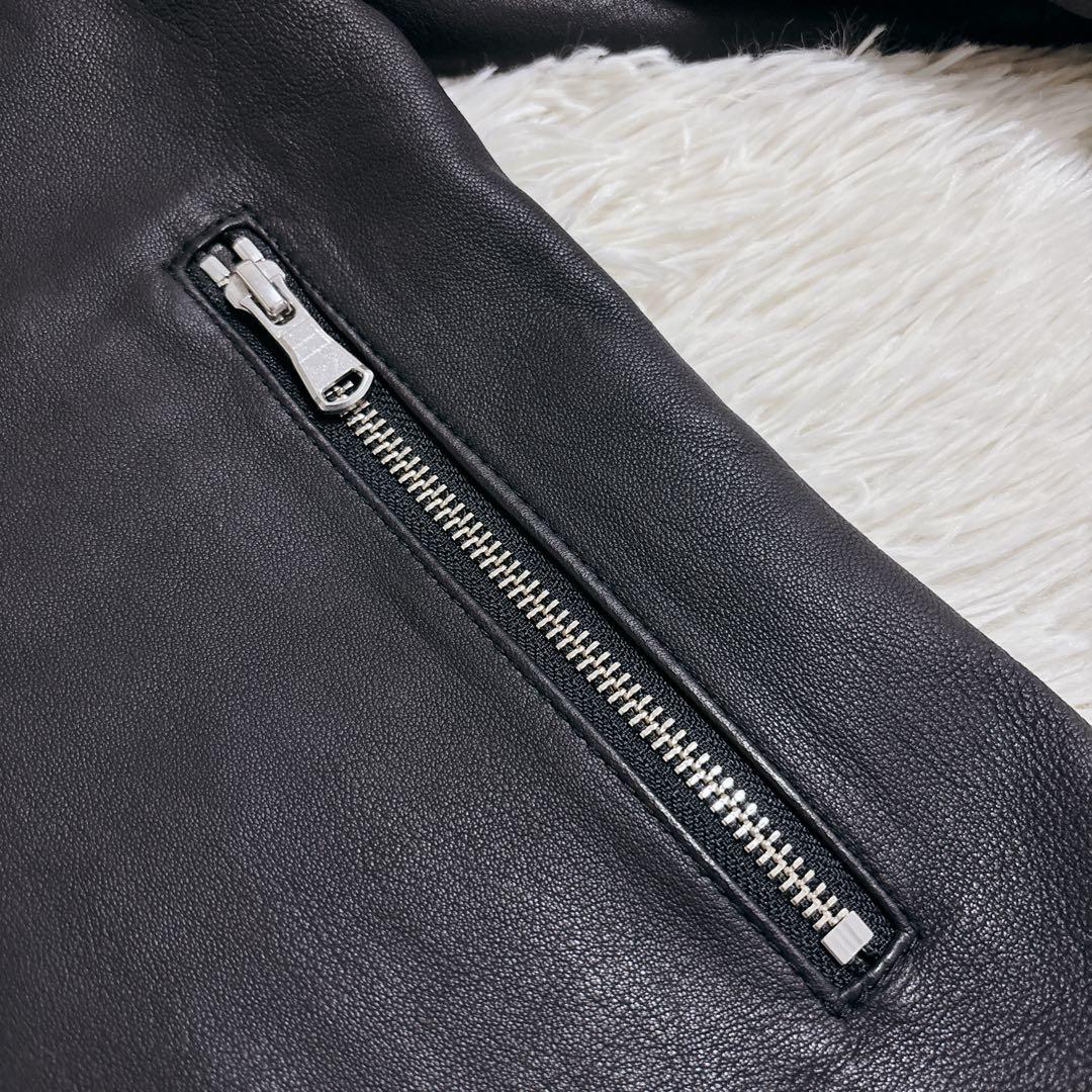 【極美品】EDIFICE レザージャケット ラムレザー 羊革 Mサイズ