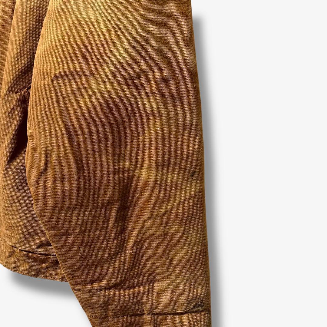 y104325 ダックジャケット ワークジャケット 刺繍ロゴ付き 裏キルティング