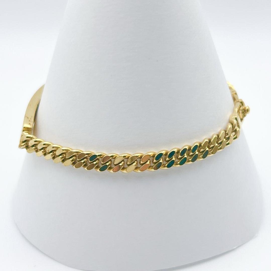 2826　【Germany製】　Dior　ブレスレット　バイカラー　CD　希少