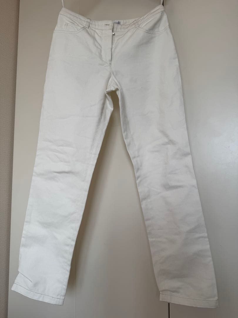 CHANEL ホワイトデニムステッチ サイズ★38