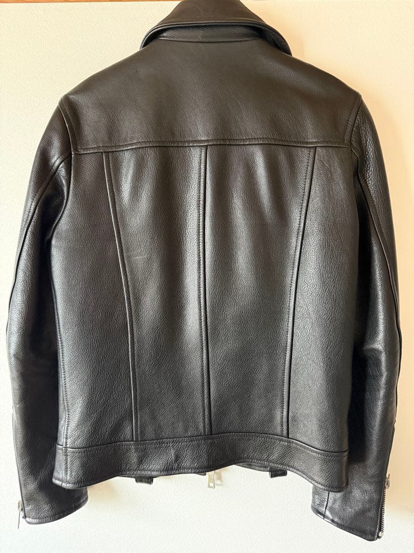 MUSHER マーシャー　レザー　ブラック ダブルライダースジャケット