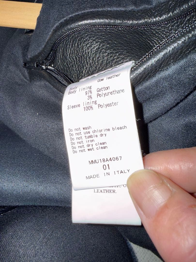 MUSHER マーシャー　レザー　ブラック ダブルライダースジャケット