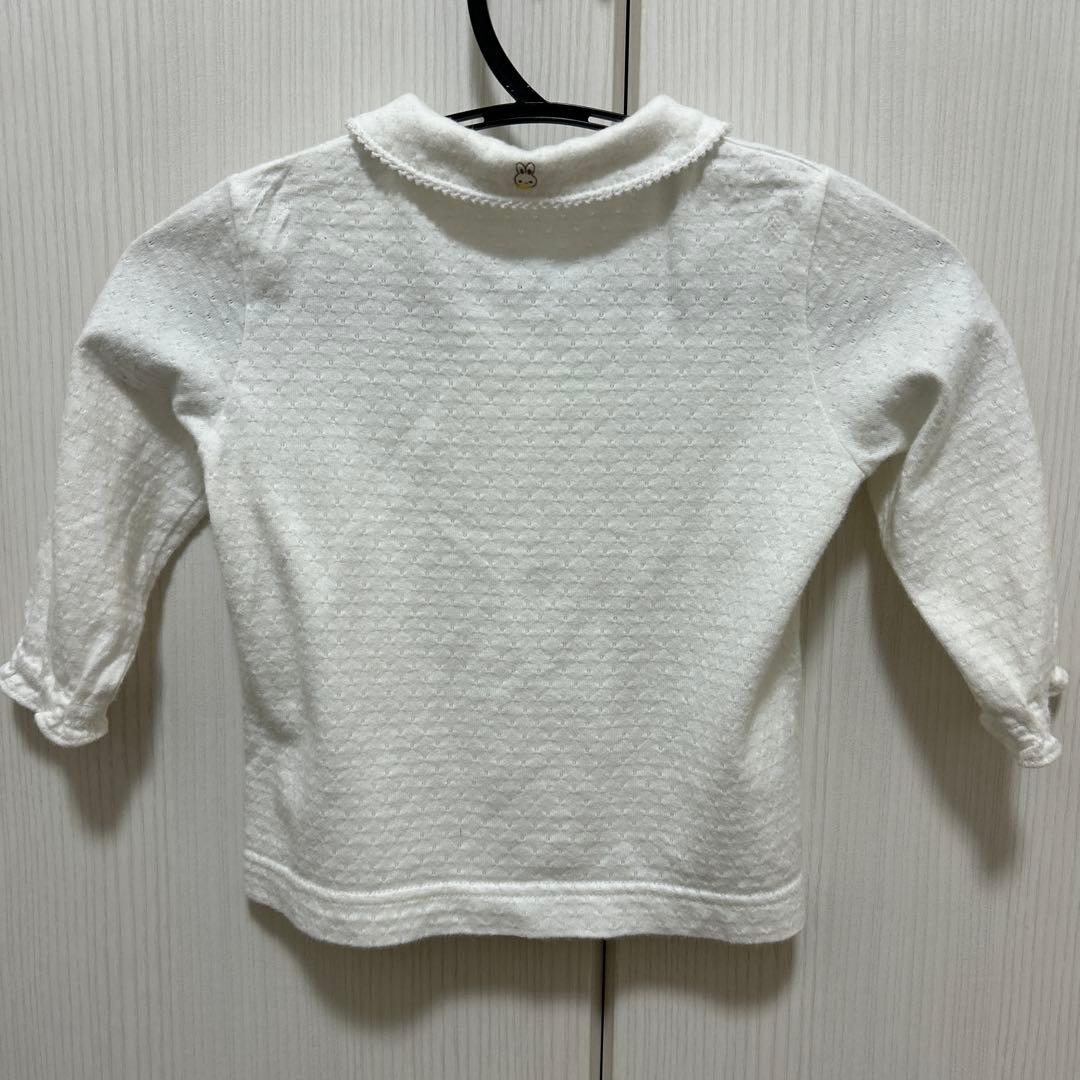 【限定価格！familiar 2点】チェック柄フリル付きワンピース&ブラウス