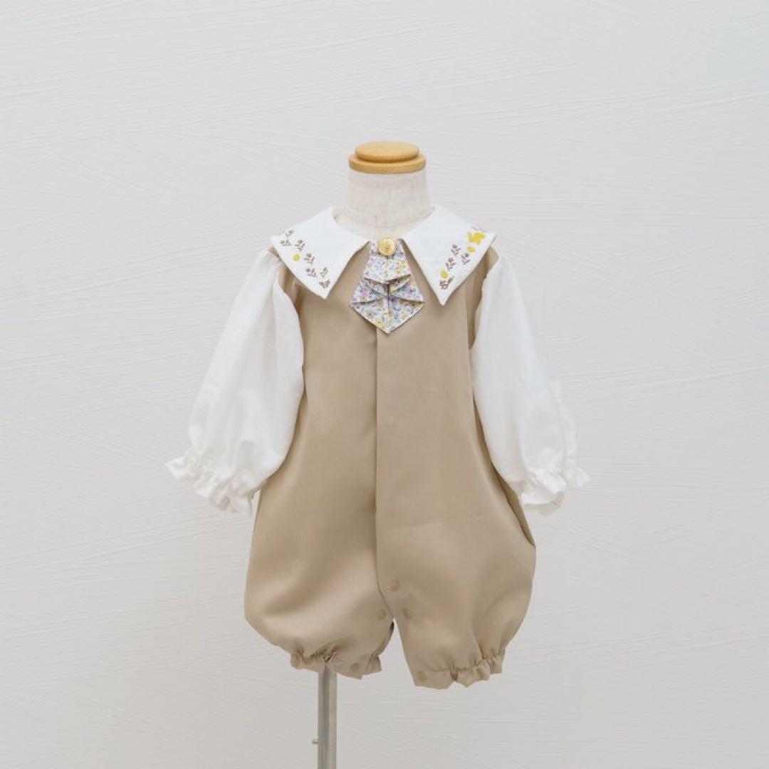 ペンギンのおしり 優しい色を着る ボタニカルロンパース