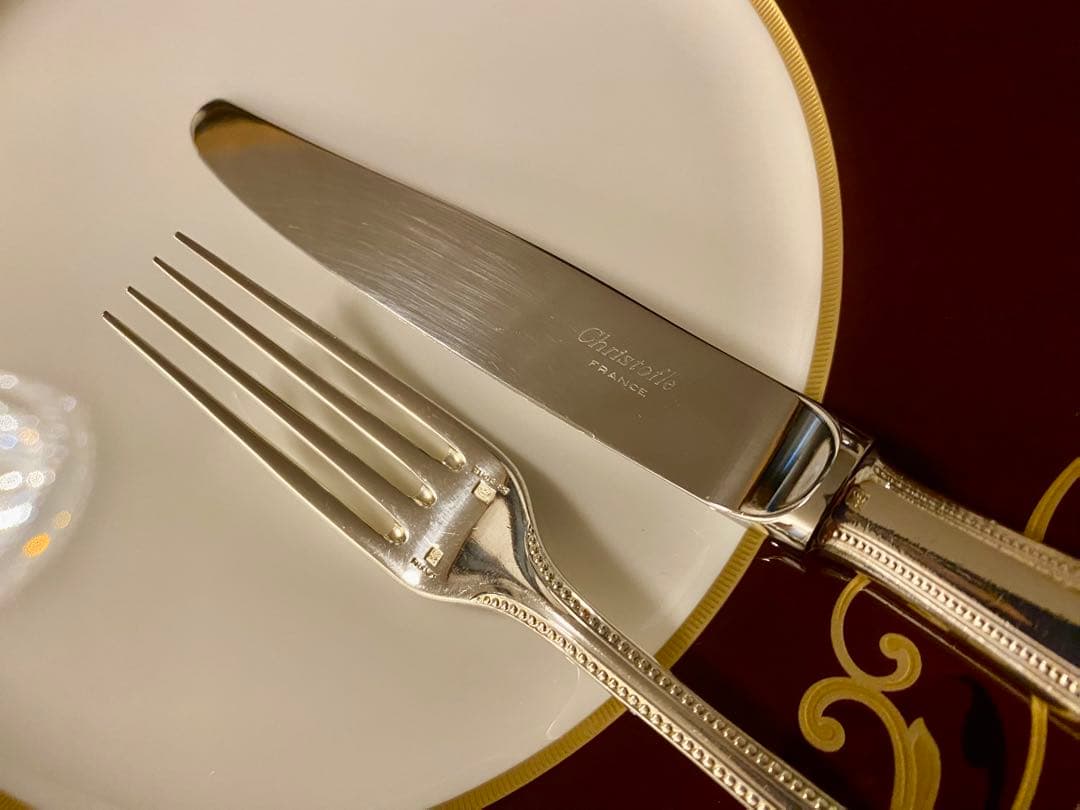 【専用商品☆定番人気のパール☆】クリストフル パール カトラリーセット