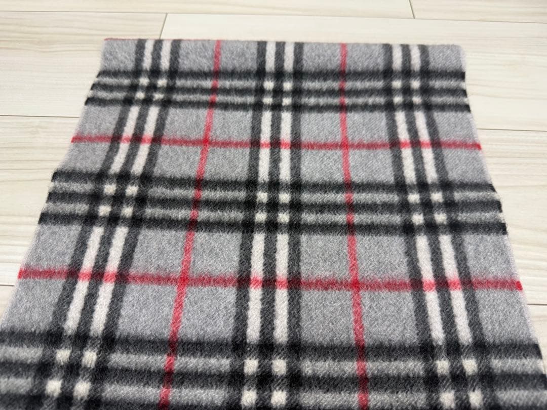 バーバリー　カシミヤ　マフラー　グレー　32cm×146cm