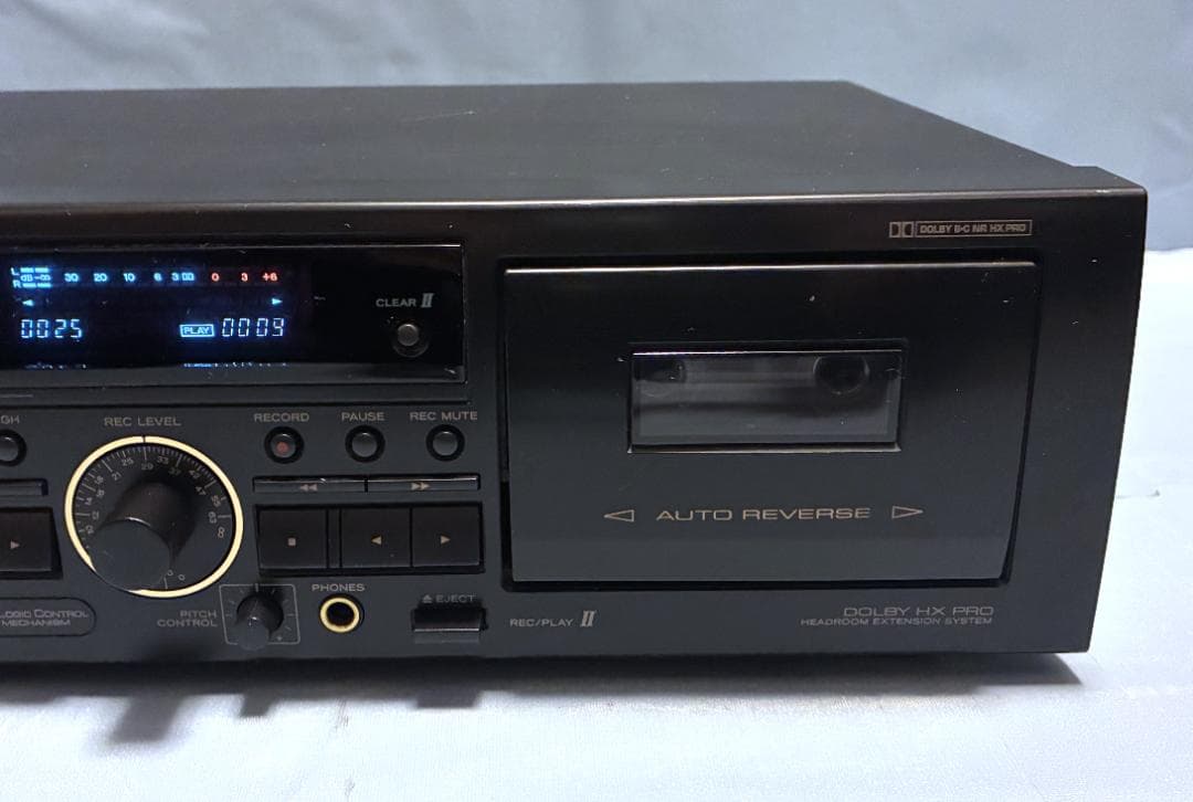 【動作OK】リモコン付き！！　ダブルカセットデッキ　TEAC　W-790R