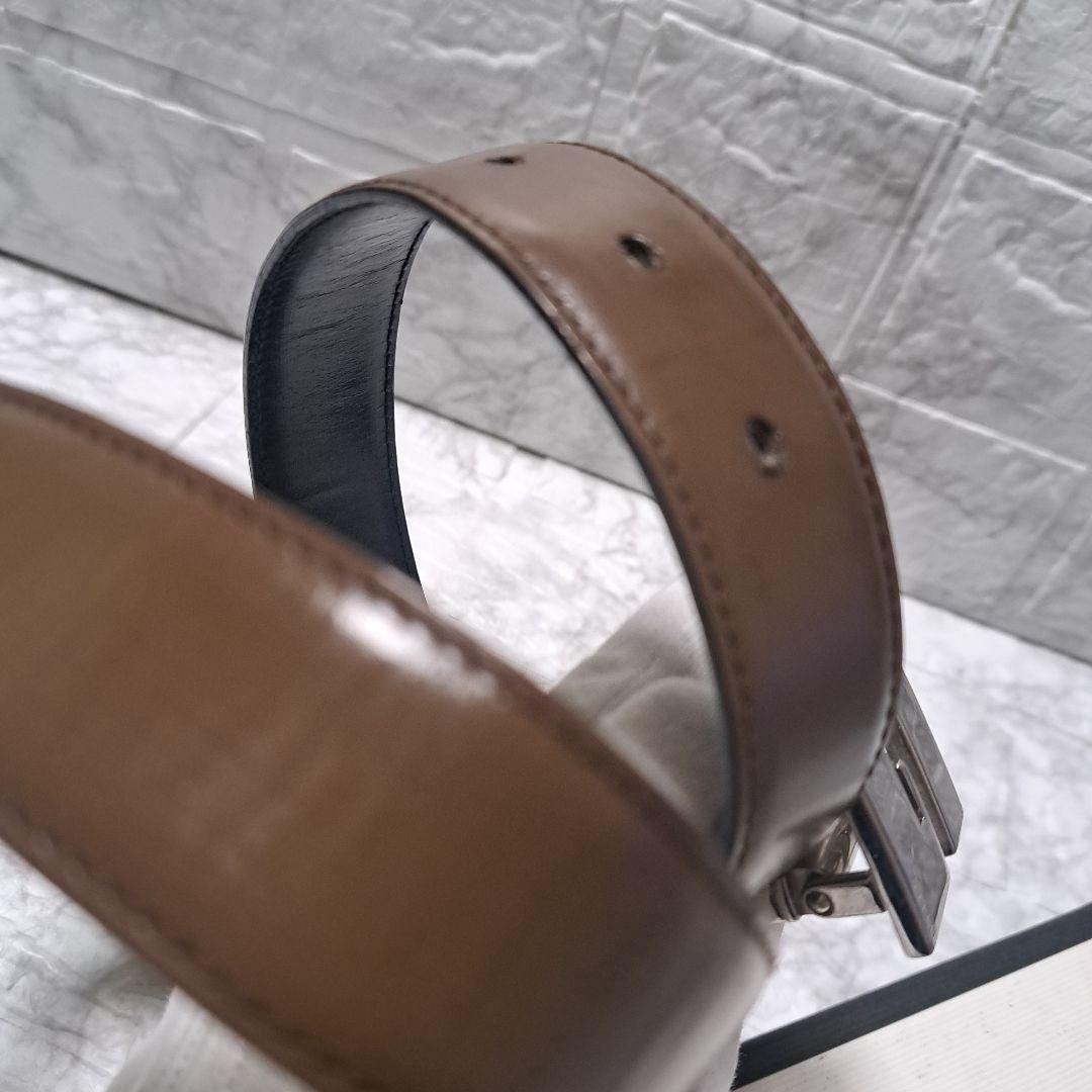 ✨️美品✨️GUCCI グッチ Gバックル 茶色 黒 リバーシブル ベルト