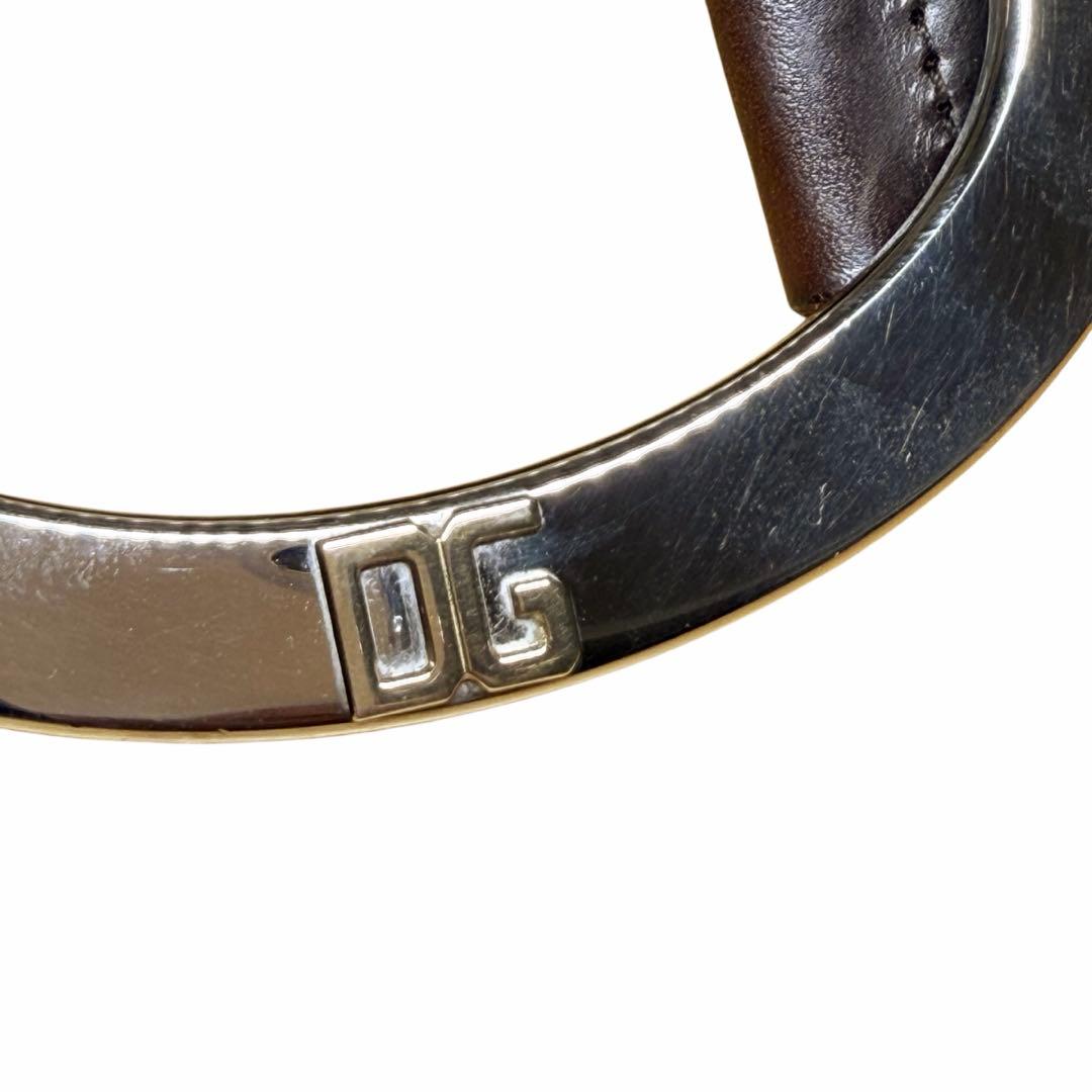 D&G ドルチェアンドガッバーナ ベルト　メンズ　ブラウン　シルバーバックル
