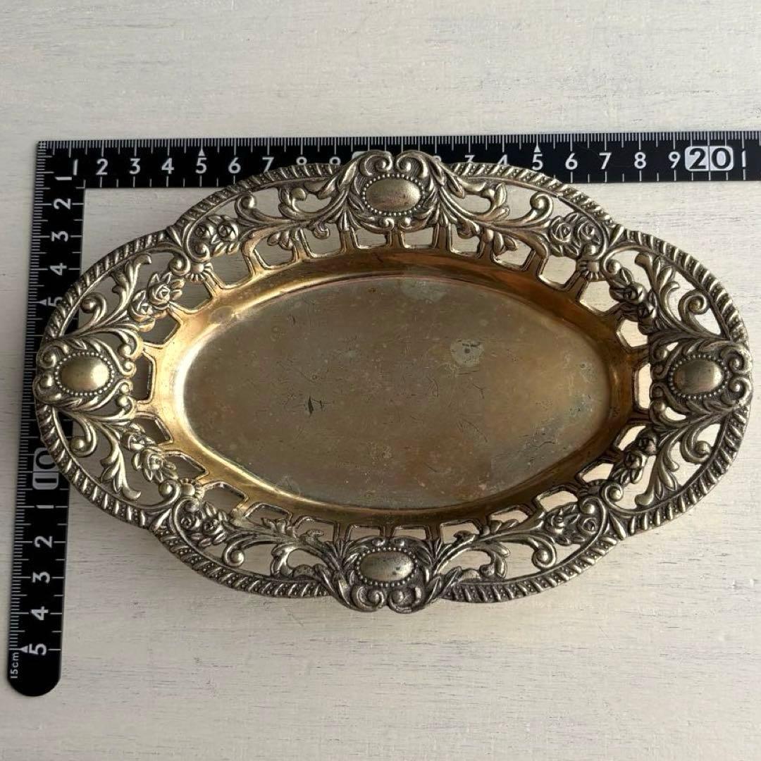 【フランス】ca.1900 アンティーク トレイ ヴィクトリアン シルバー色