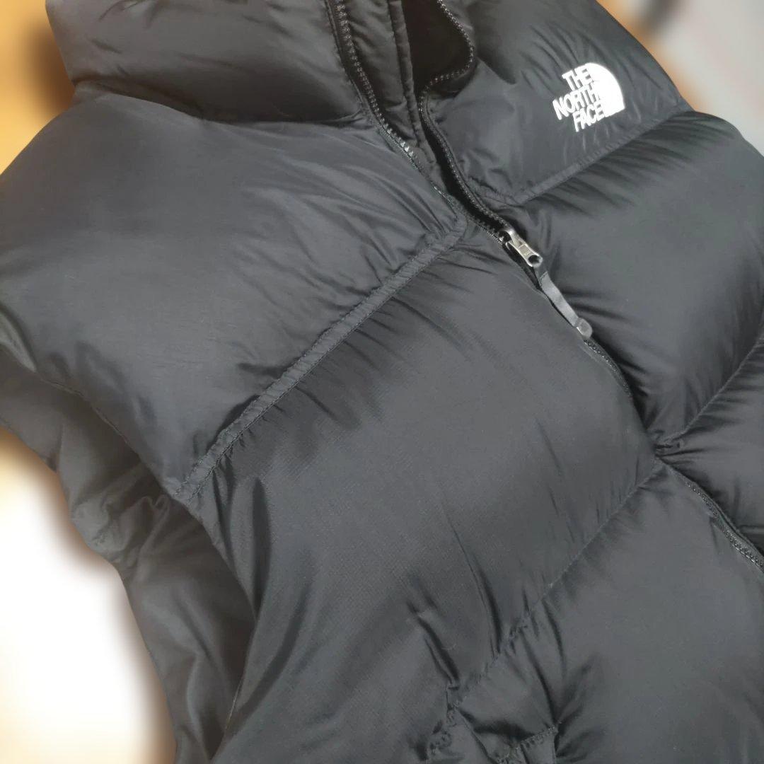 THE NORTH FACE ブラック ダウンベスト XLヌプシ700暖か