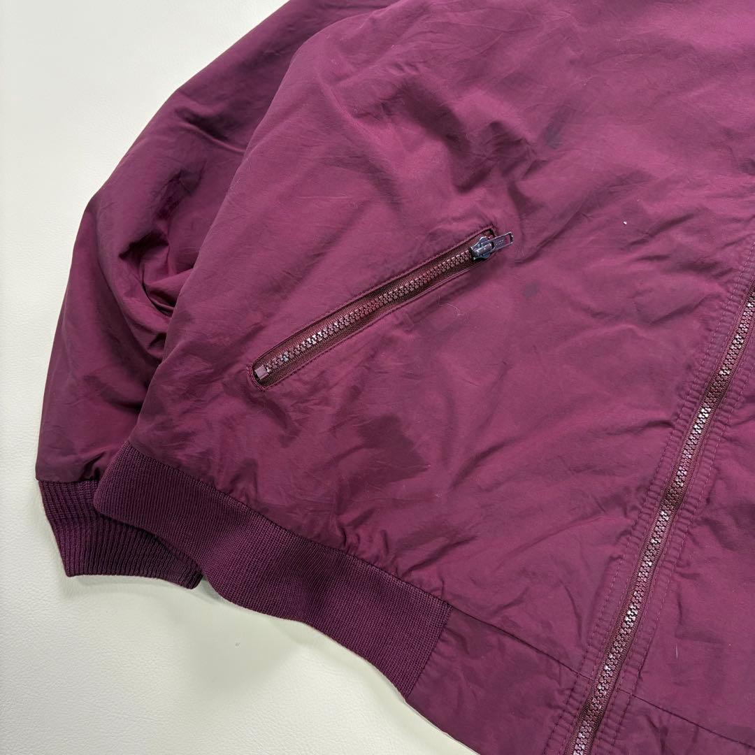 【極上】90s USA製L.L.BEAN ウォームアップジャケット ボルドー短丈