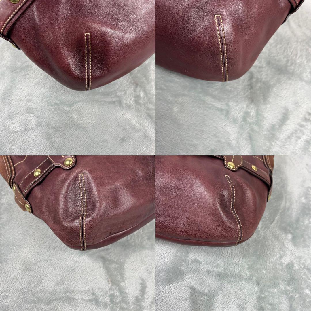 バッグ Coach Hobo Purple Hand Bag Clip