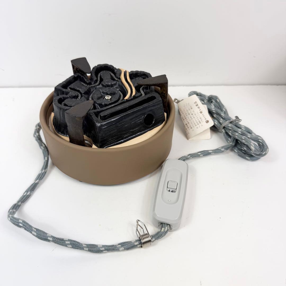 未使用 野々田商店 炭型電熱器 100v 410w 炭型ヒーター