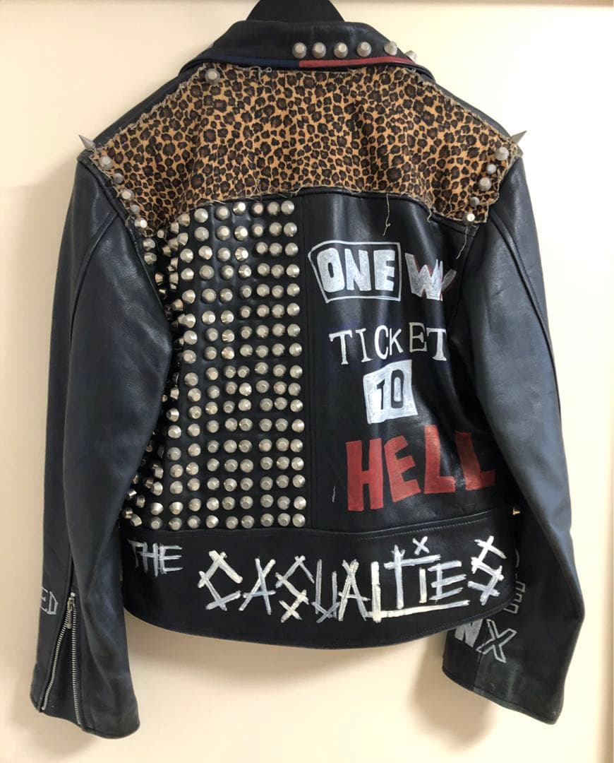 渋谷candy購入　スタッズダブルライダースジャケット