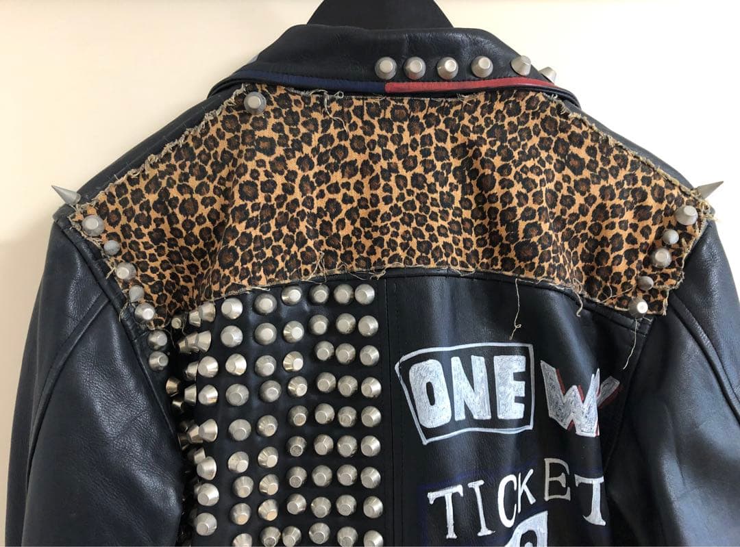 渋谷candy購入　スタッズダブルライダースジャケット