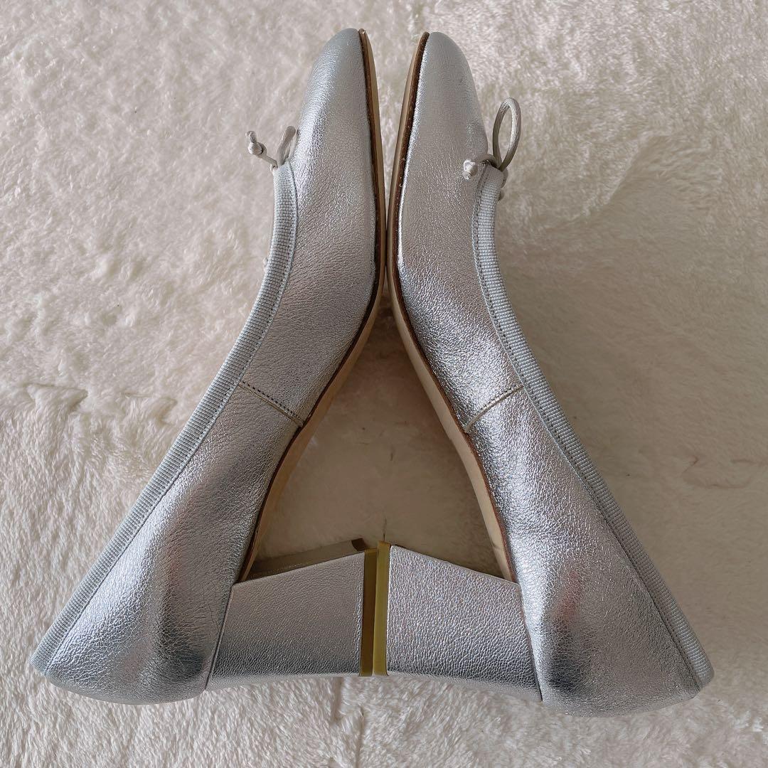 シロクマ様極美品‪☆STATUS for TOCCAコラボシルバーパンプスリボン