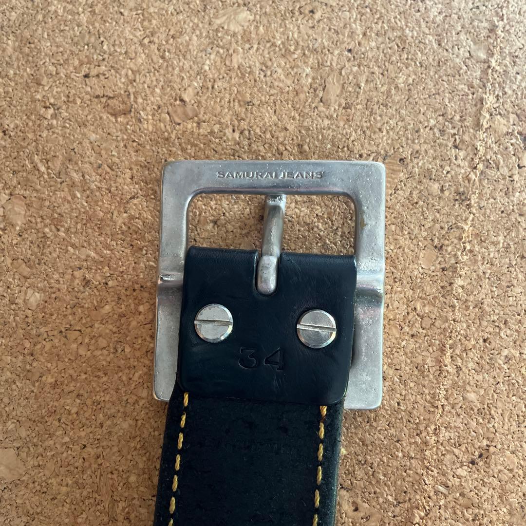 サムライジーンズ　極厚ステッチベルト34