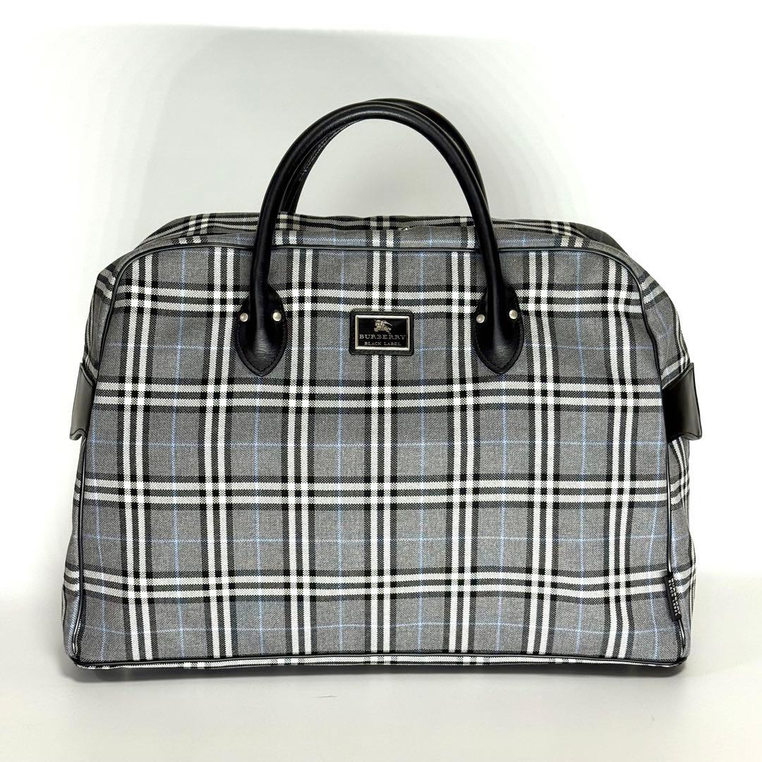 【極美品】BURBERRY グレー ノバチェック ボストンバッグ