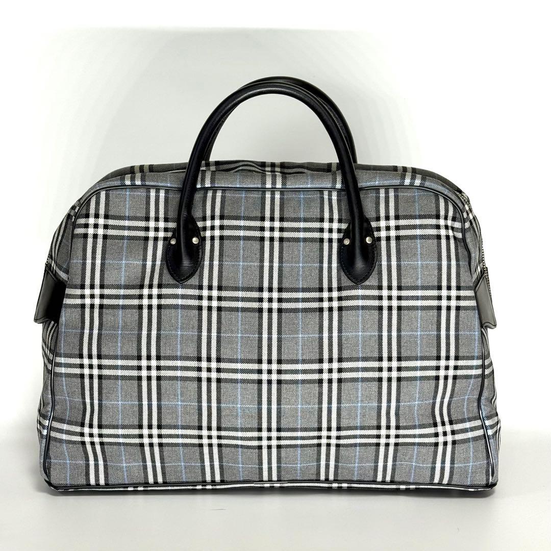 【極美品】BURBERRY グレー ノバチェック ボストンバッグ