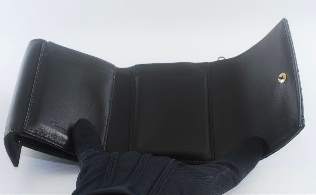 ＊Lady Dior＊ディオール＊エナメル＊ロータスウォレット＊カナージュ