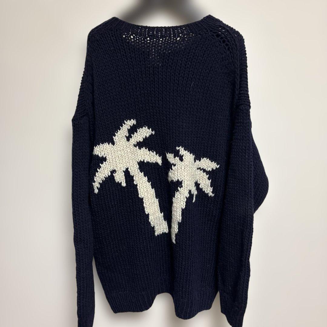 THRIFTY LOOK ネイビー パームツリーセーター M