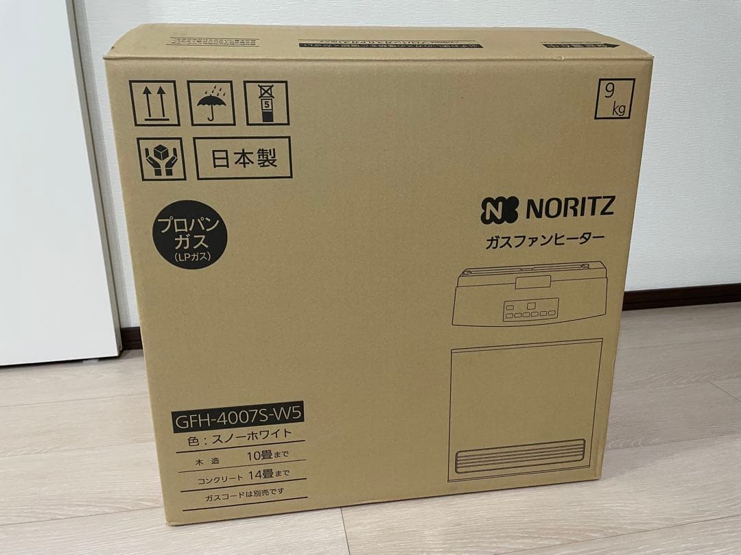 【新品未使用】NORITZ ガスファンヒーター(プロパン用) ガスホース付き