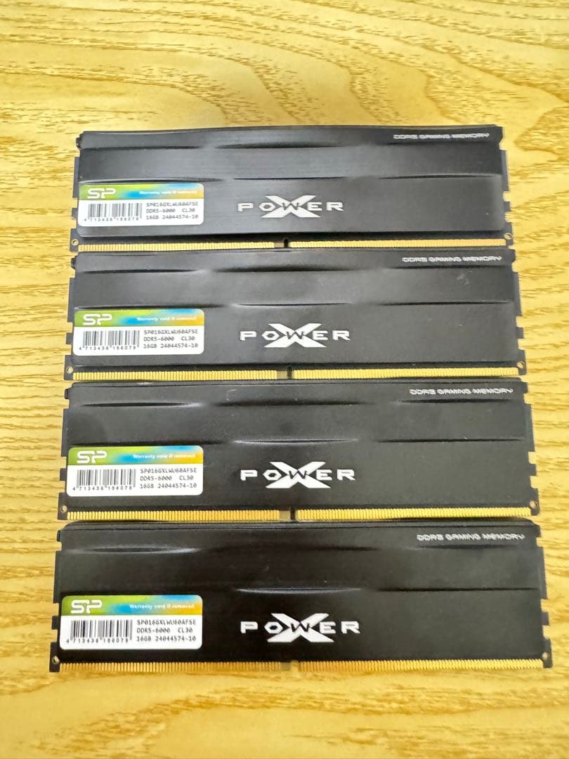 シリコンパワー DDR5 6000MHz メモリー 4枚セット