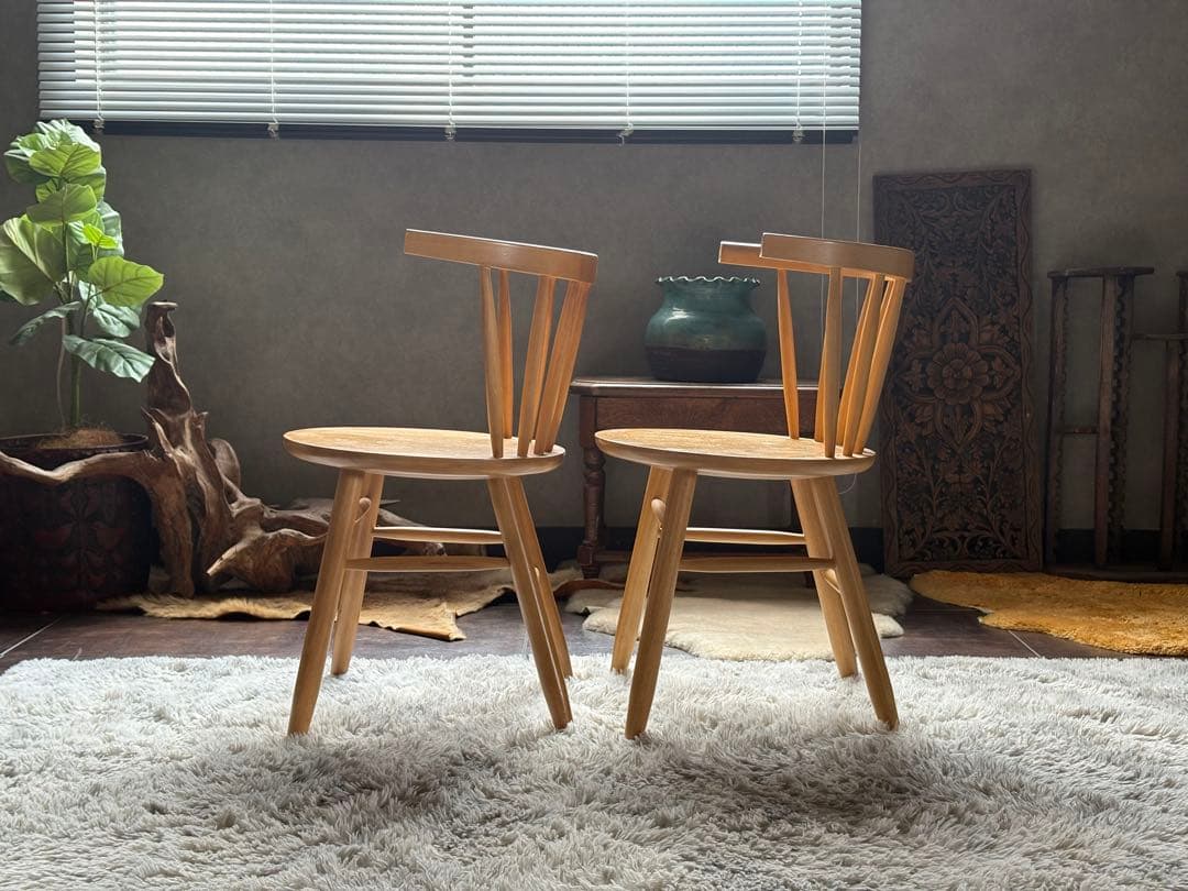 ②cherry 桜屋工業　ウィンザーチェア　アームチェア　オークレイチェア　YZ