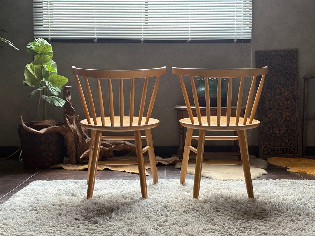 ②cherry 桜屋工業　ウィンザーチェア　アームチェア　オークレイチェア　YZ