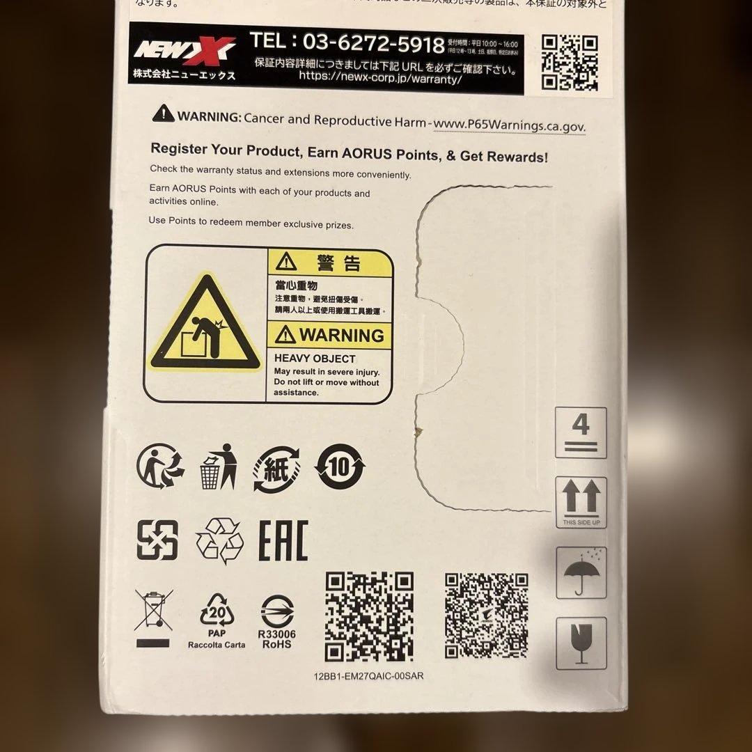 新品未開封GIGABYTE M270A ICE ゲーミングモニター 27インチ