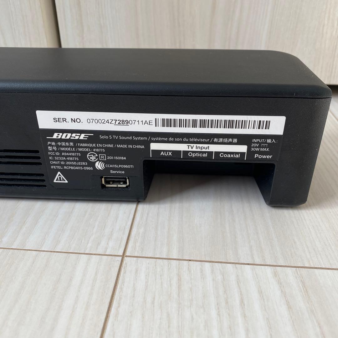 BOSE Solo 5 TV サウンドバー Bluetooth・リモコン付