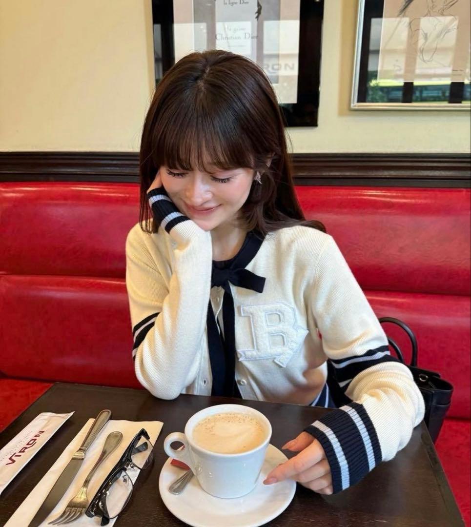 Bibiy. B.CLUB TIE CARDIGAN NAVY 即日発送