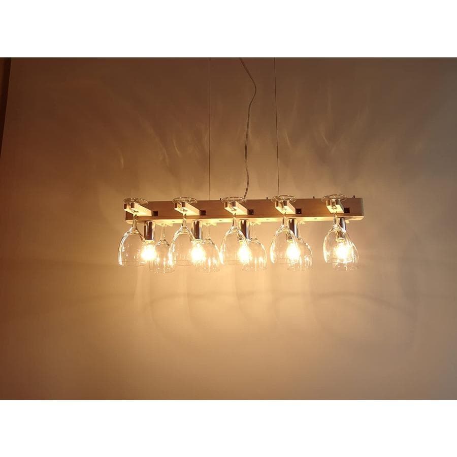 Flames フレイムス グラスシャンデリア 5灯 ナチュラル ペンダントライト