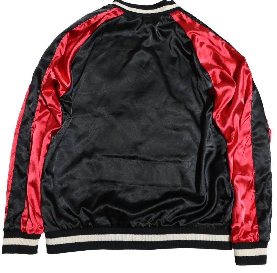 レア　スカジャン　刺繍　メンズ　新日本プロレス　リバーシブル　内藤哲也　スカル