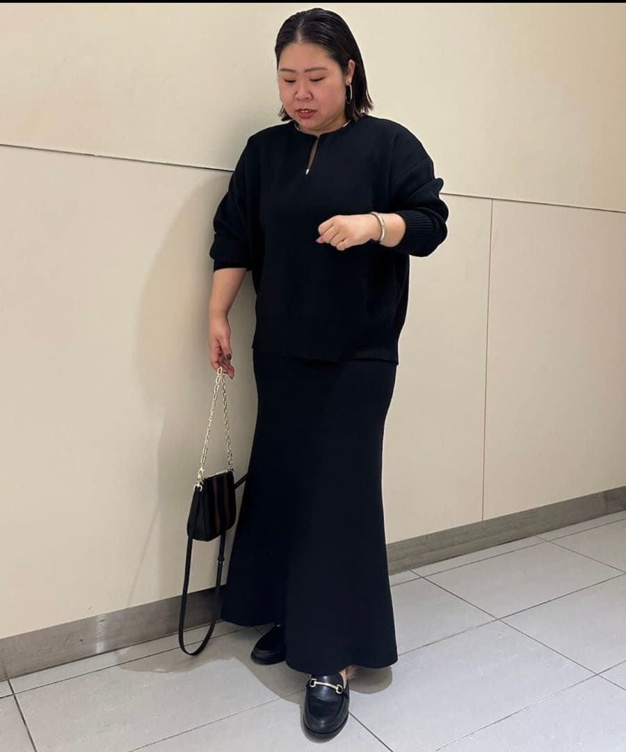 loungedress スウェットライクスキッパーニット　ラウンジドレス