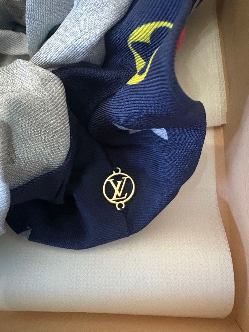 LOUIS VUITTON ルイビィトン　 モノグラムシュシュ ネイビー正規品