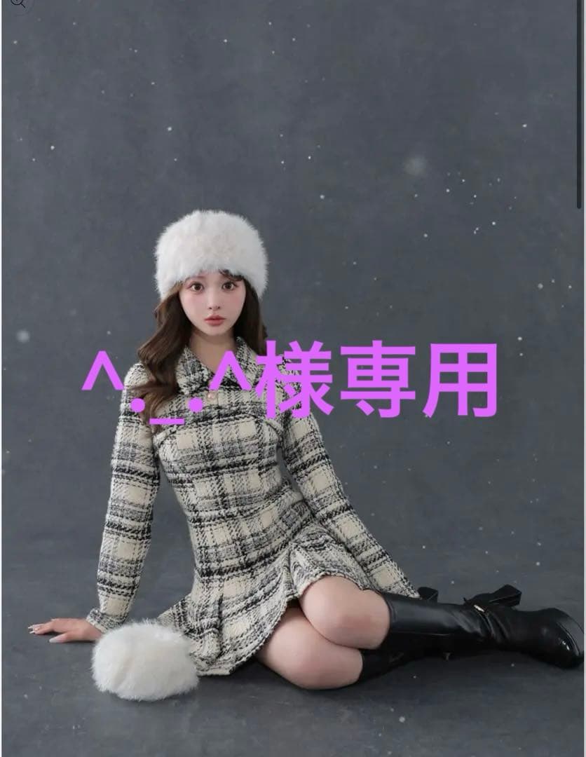 ^._.^ M me eme チェックミニワンピース【新品タグ付き】