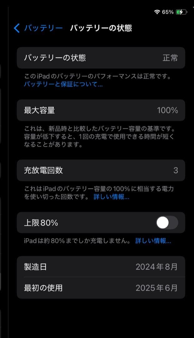 充電3回 iPad mini A17 proセルラー AppleCare+加入