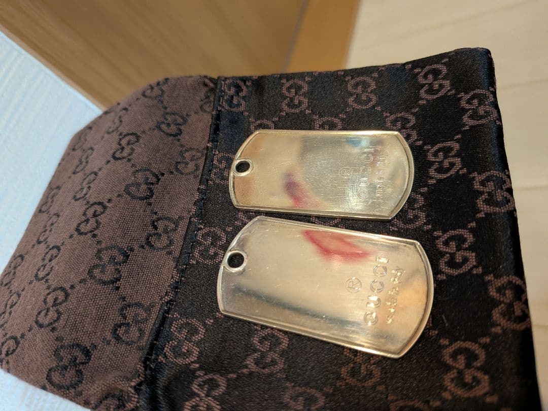 GUCCI ドッグタグネックレス 925刻印付き