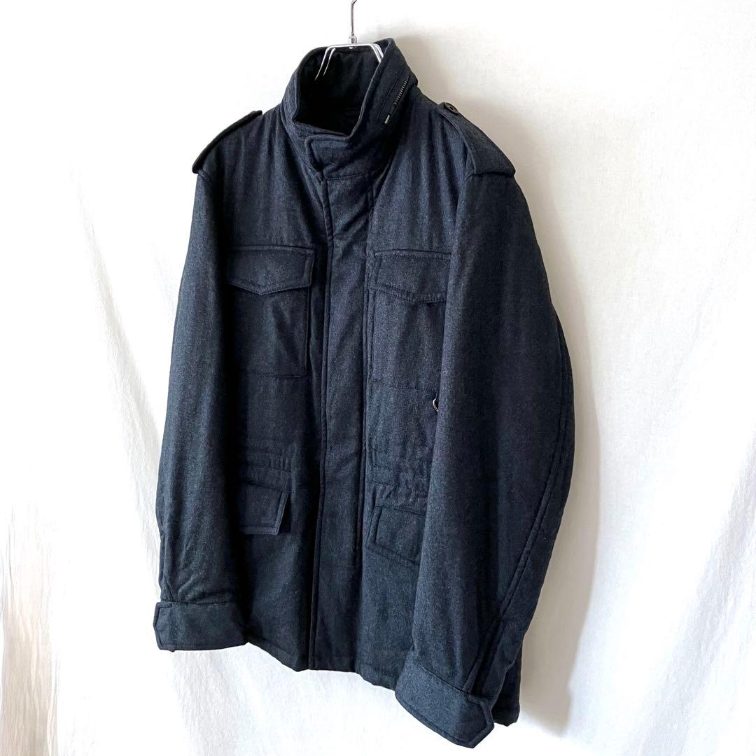 美品 アクアスキュータム ウール 中わた M-65 フィールドジャケット 36