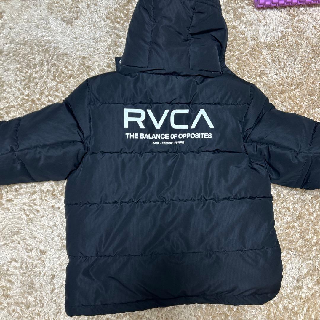RVCA ブラック ダウンジャケット フード付き