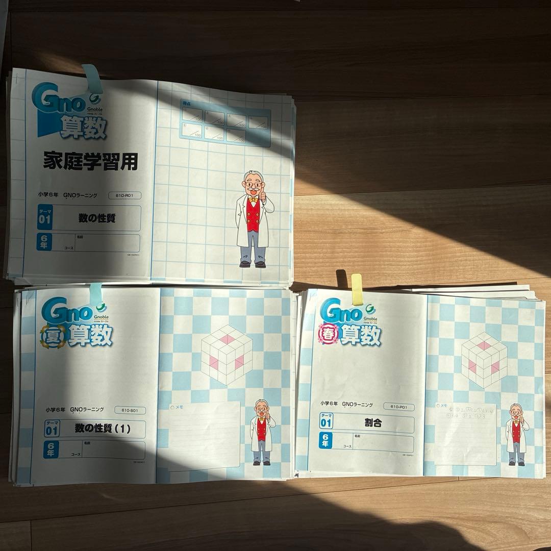 最新グノーブル最新版6年生算数テキスト